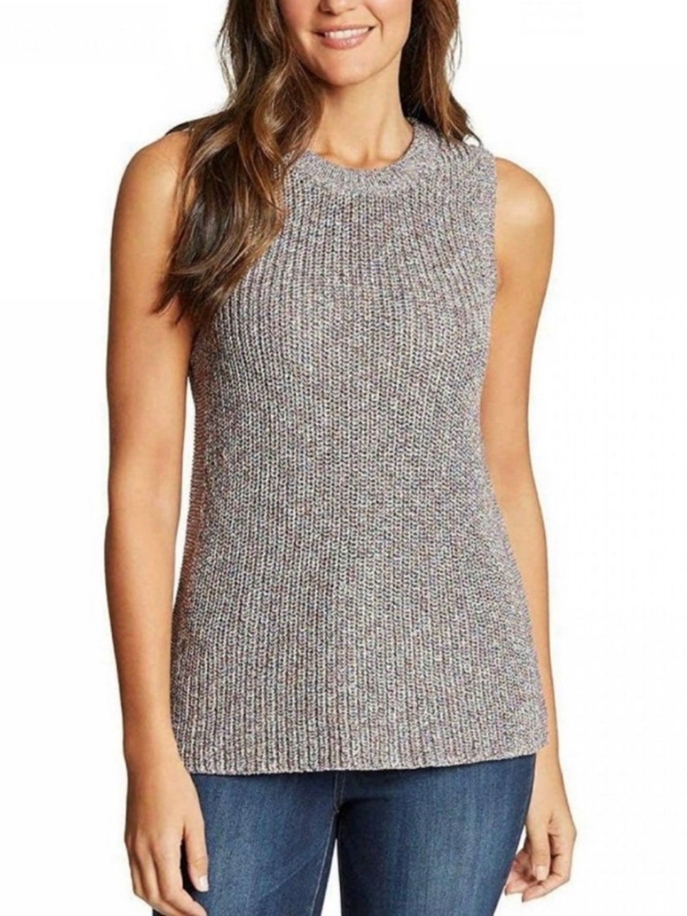 NWT Ella Moss Marled Knit Sweater Vest Top - Size Large